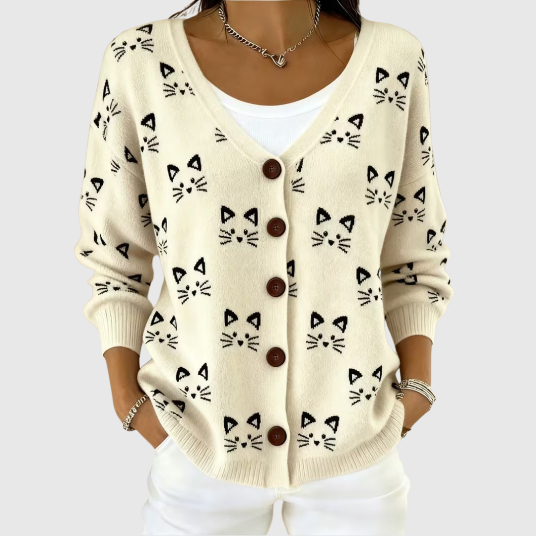 Églantine | Minimalist Cats Cardigan