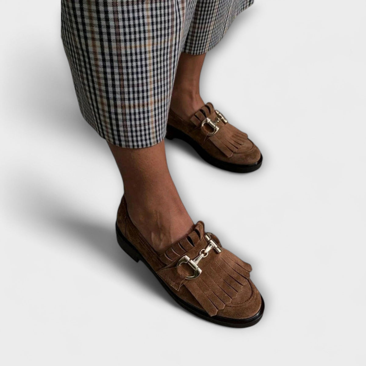 Camilla | Chic Fringe & Buckle Loafers