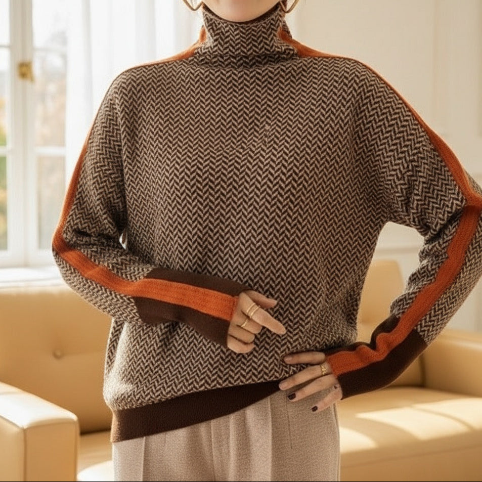 Bérénice | Graphic Turtleneck Sweater