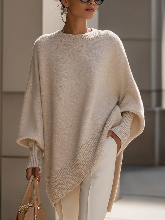Ximena - Oversized Draped Wide-Neck Sweater
