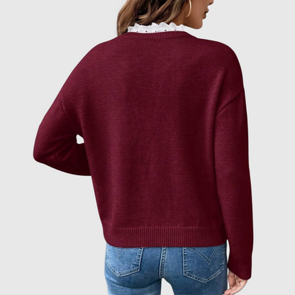 Zaryphine | Elegant V-Neck Sweater