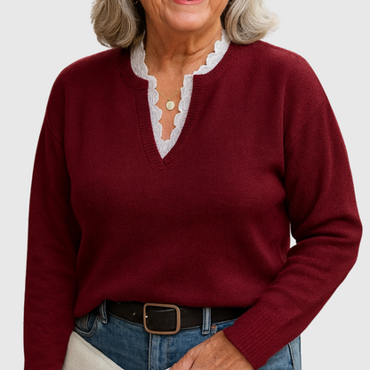 Zaryphine | Elegant V-Neck Sweater