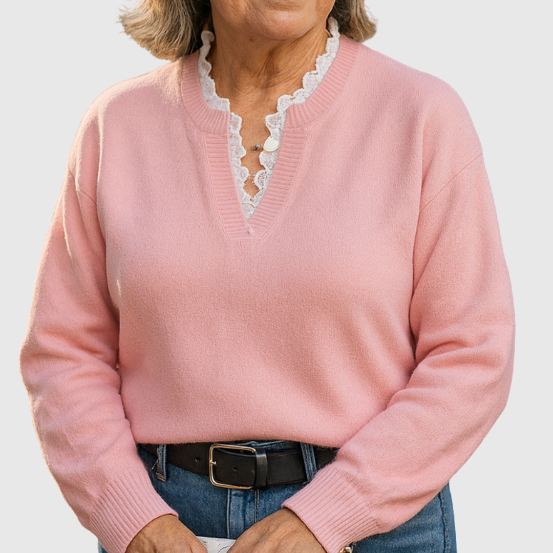 Zaryphine | Elegant V-Neck Sweater