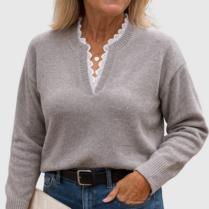 Zaryphine | Elegant V-Neck Sweater