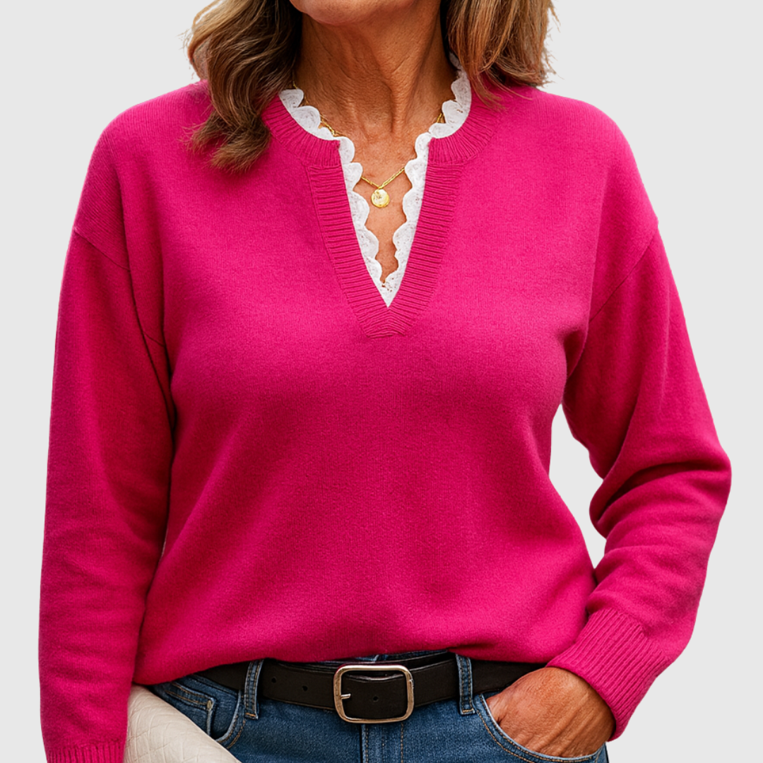 Zaryphine | Elegant V-Neck Sweater