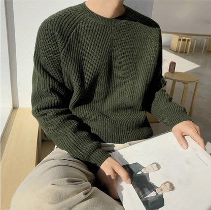 Ravier – Cotton Knit Raglan Sleeve Sweater