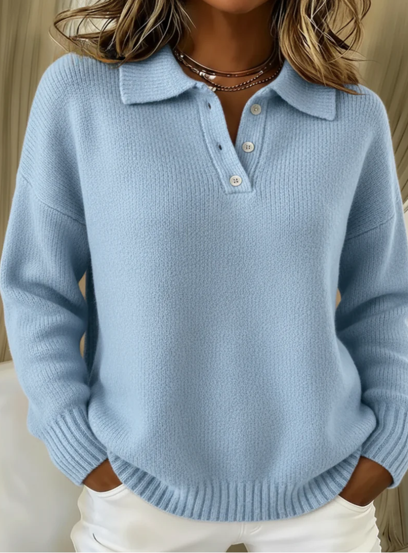 Herra – Soft Knit Polo Sweater