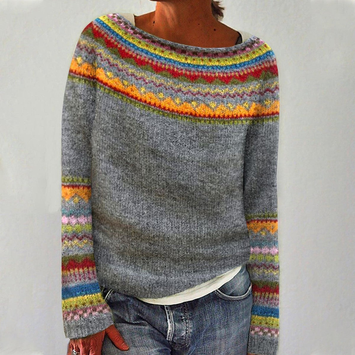 Céline | Nordic Pattern Sweater