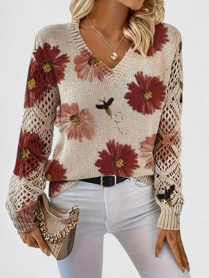 Aurelia – Elegant Floral Sweater