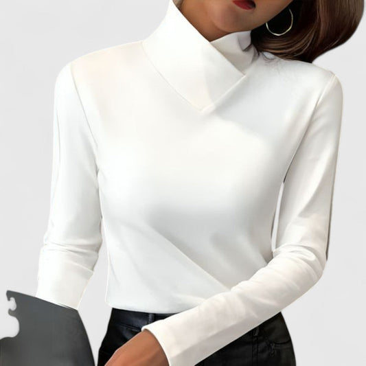 Clair | Elegant Crossed Neck Top