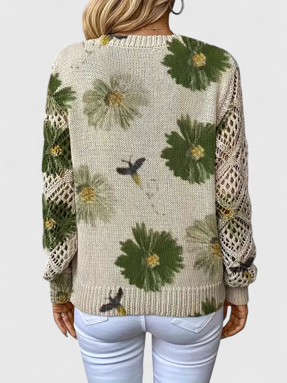 Aurelia – Elegant Floral Sweater