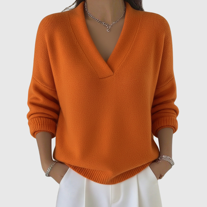 Laurence | Elegant V-Neck Sweater