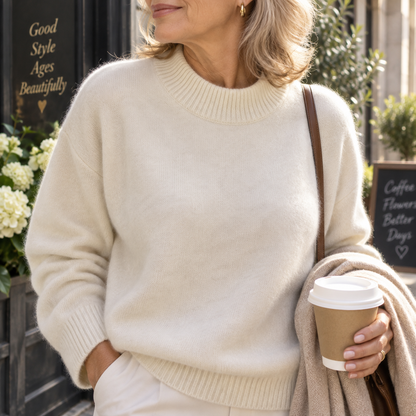 Harlow - Soft Cashmere-Blend Mock Neck Sweater
