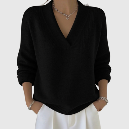 Laurence | Elegant V-Neck Sweater