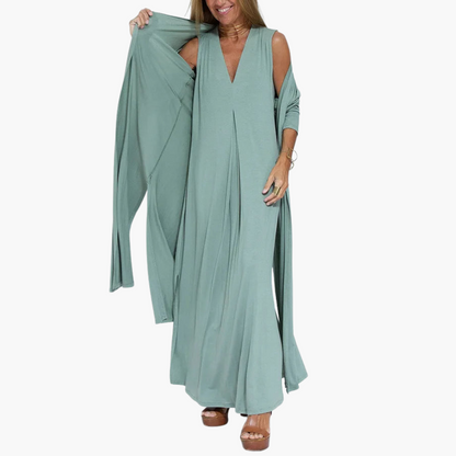 Brooklyn | Comfortable Luxury Dress with Cardigan