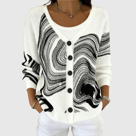 Isolde | Chic Marble Cardigan