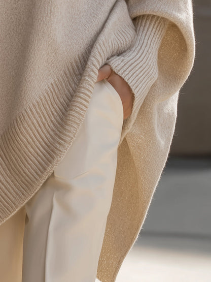 Ximena - Oversized Draped Wide-Neck Sweater