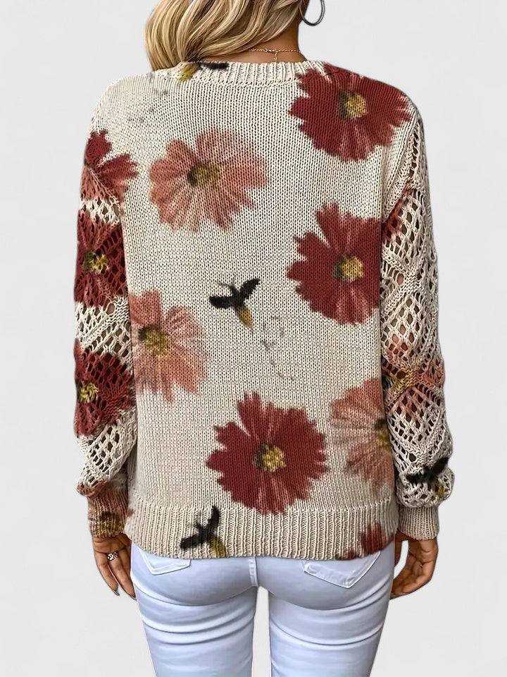 Aurelia – Elegant Floral Sweater