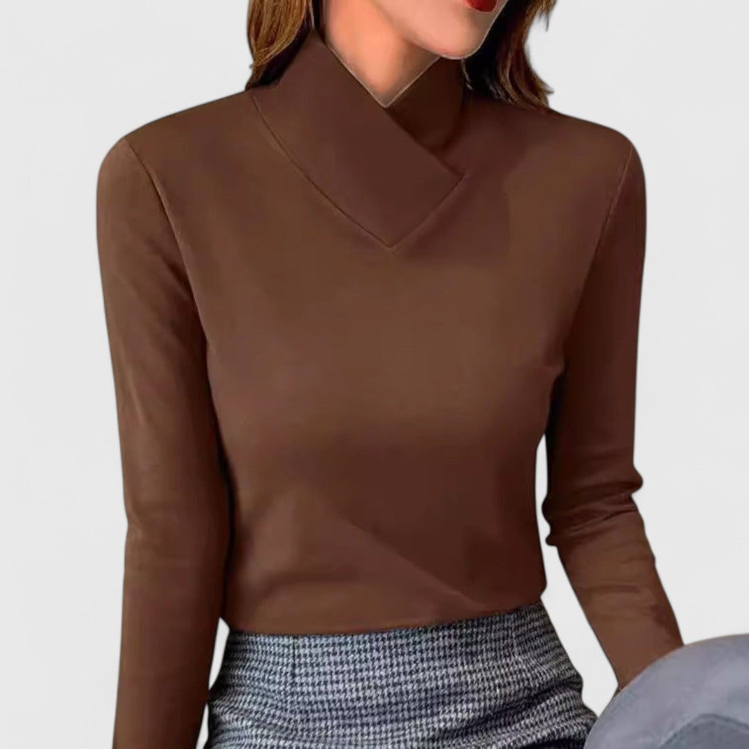 Clair | Elegant Crossed Neck Top