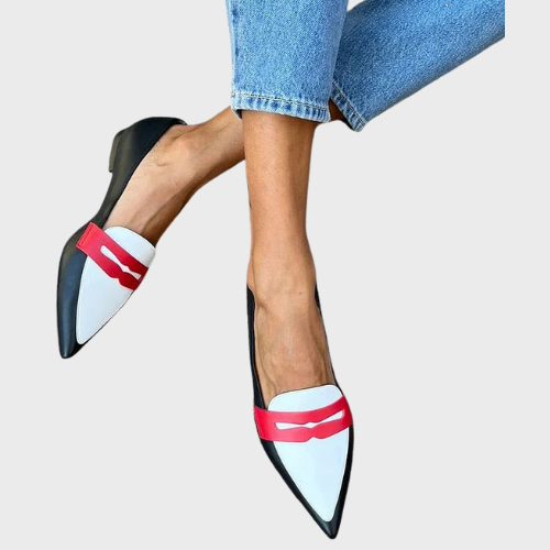 Mirella | Colorblock Pointed Loafers