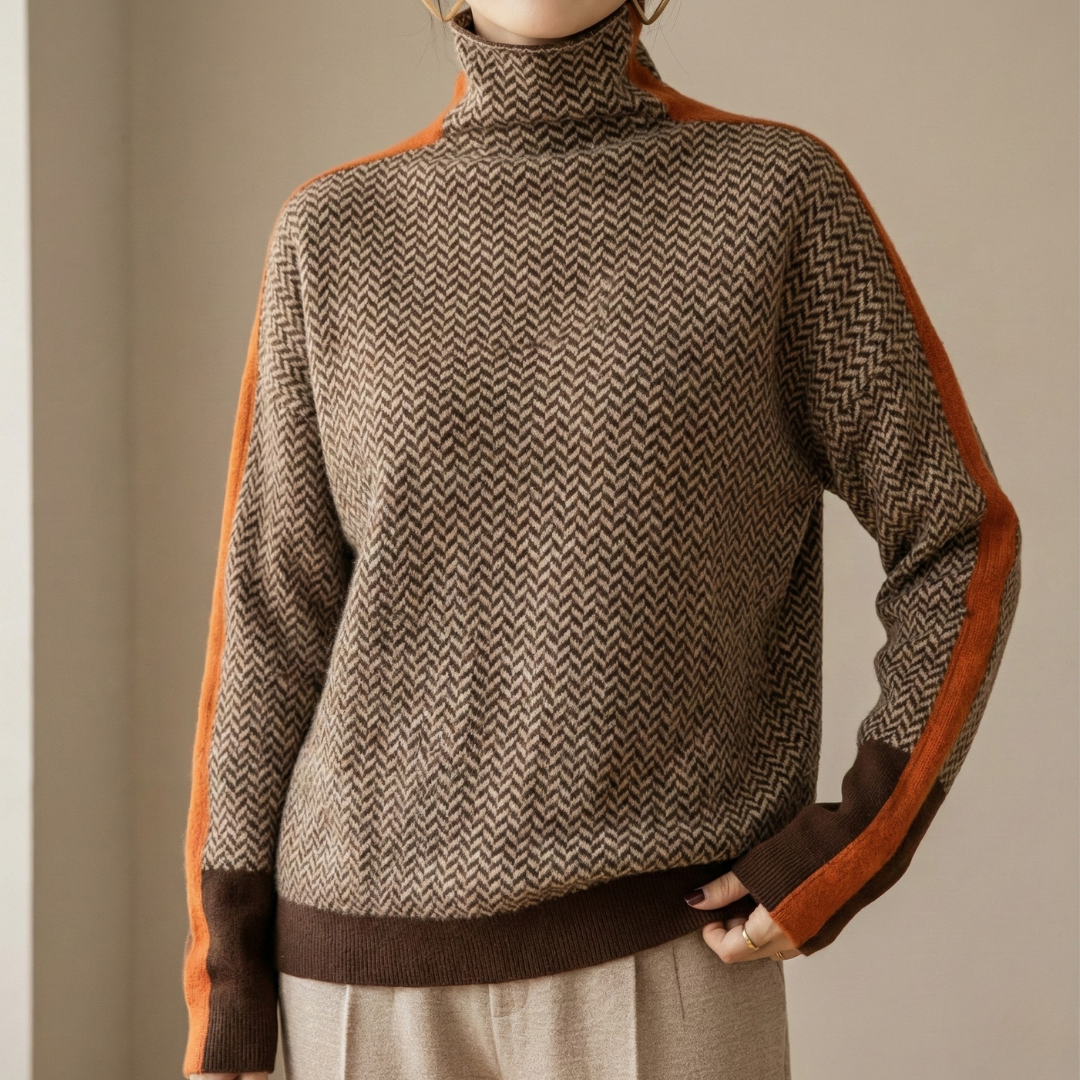 Bérénice | Graphic Turtleneck Sweater
