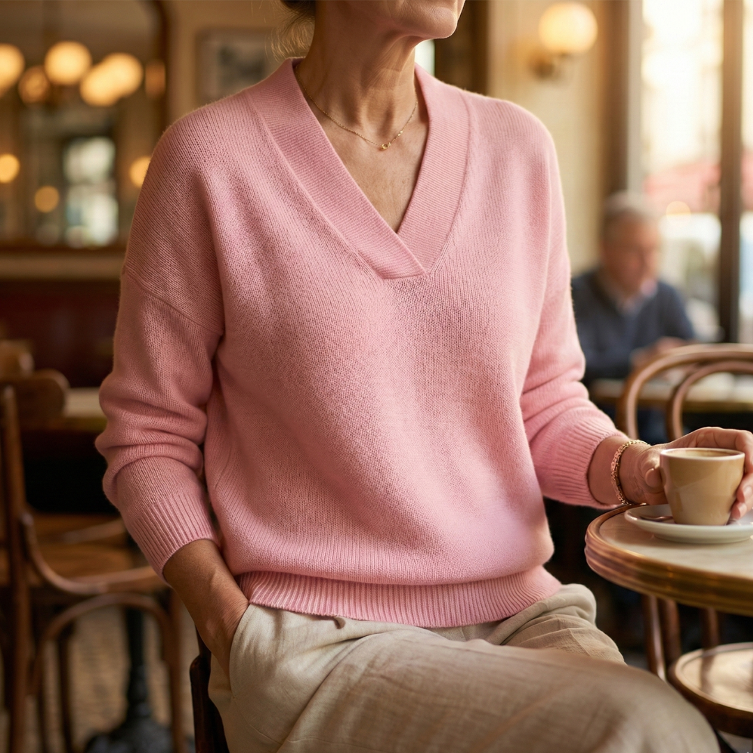 Laurence | Elegant V-Neck Sweater