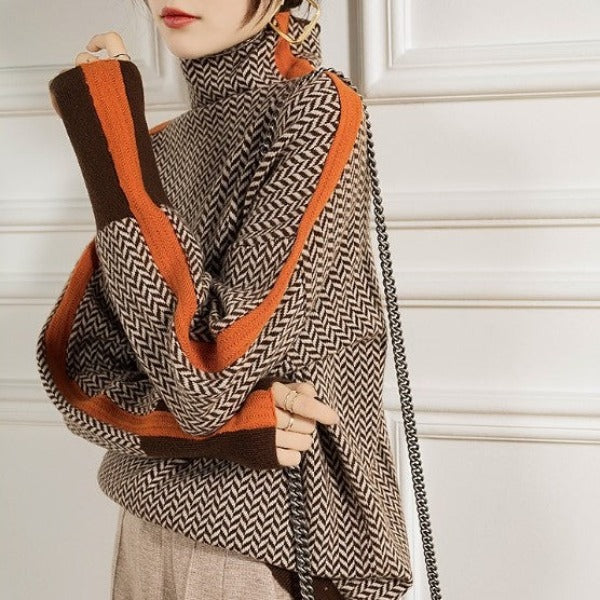 Bérénice | Graphic Turtleneck Sweater