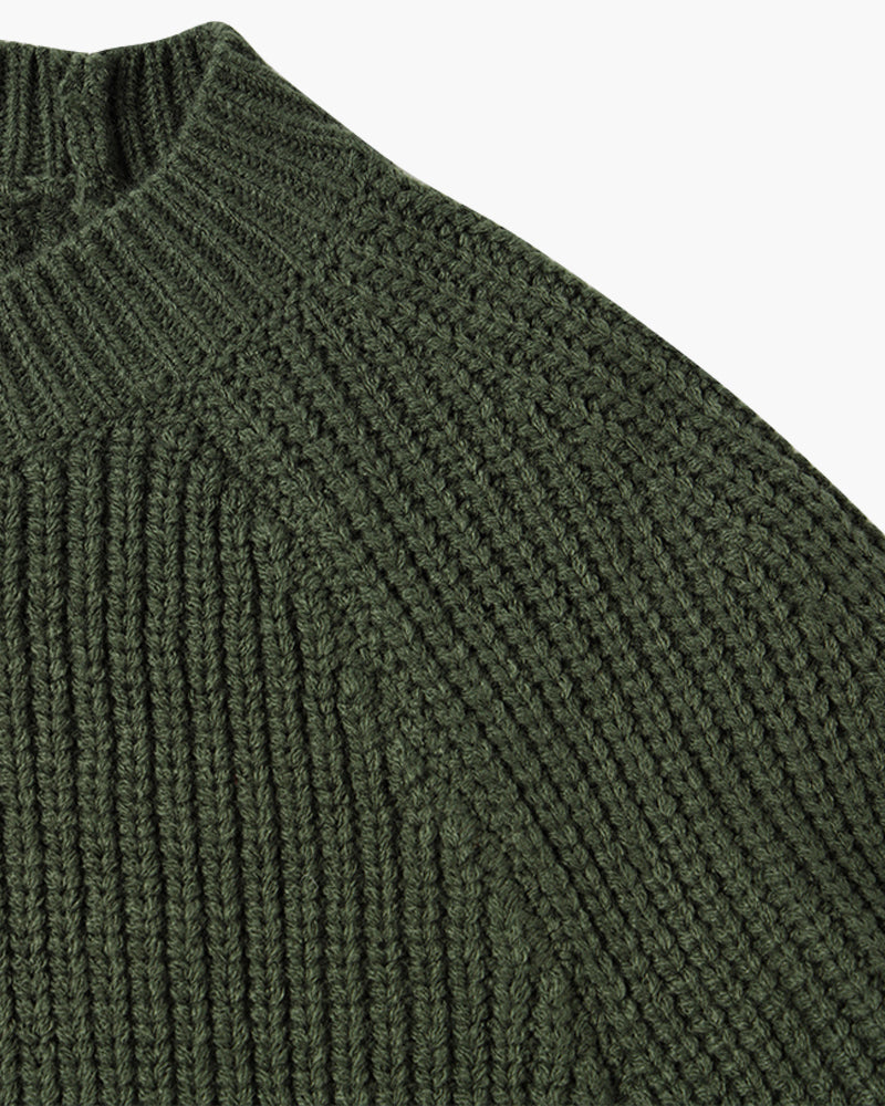 Ravier – Cotton Knit Raglan Sleeve Sweater