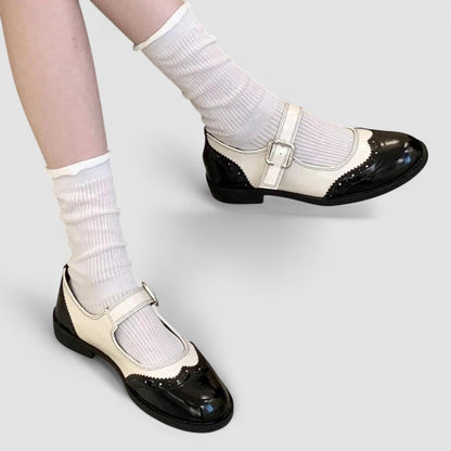 Claudine | Retro Bicolor Mary Jane