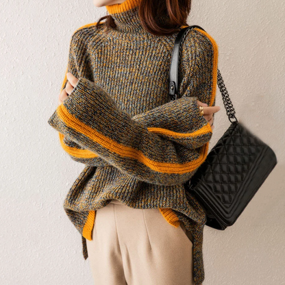 Emily | Contrast Turtleneck Sweater