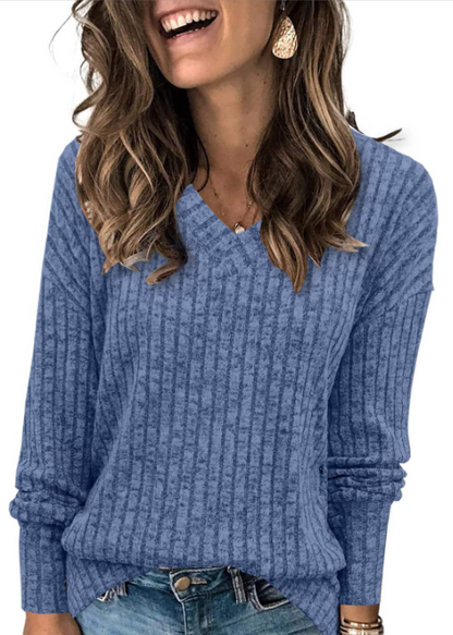EVELYN™ | Women V Neck Oversized Lightweight Knit Sweater