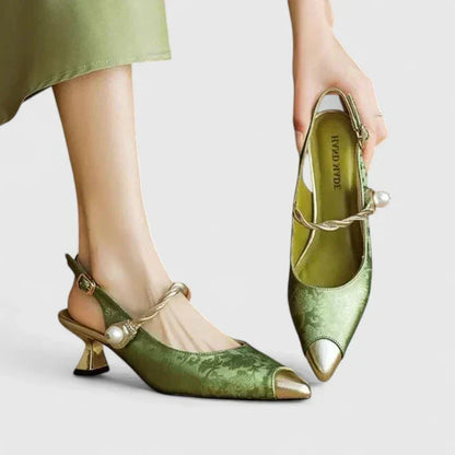 Aurelia | Slingback Moccasins Golden Elegance
