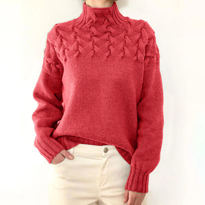Mella - Cozy Turtleneck Knit Sweater