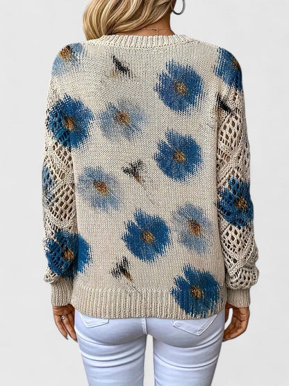 Aurelia – Elegant Floral Sweater