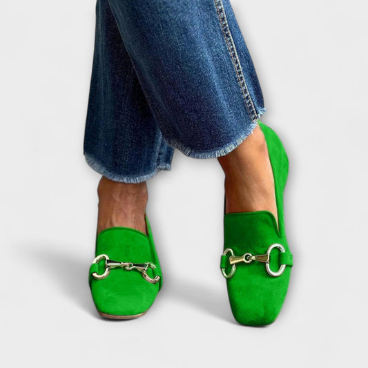 Verona | Suede Moccasins Bright Green