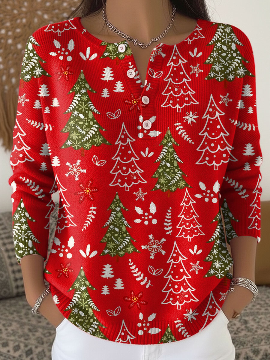 Sofie | Christmas Sweater with Buttons