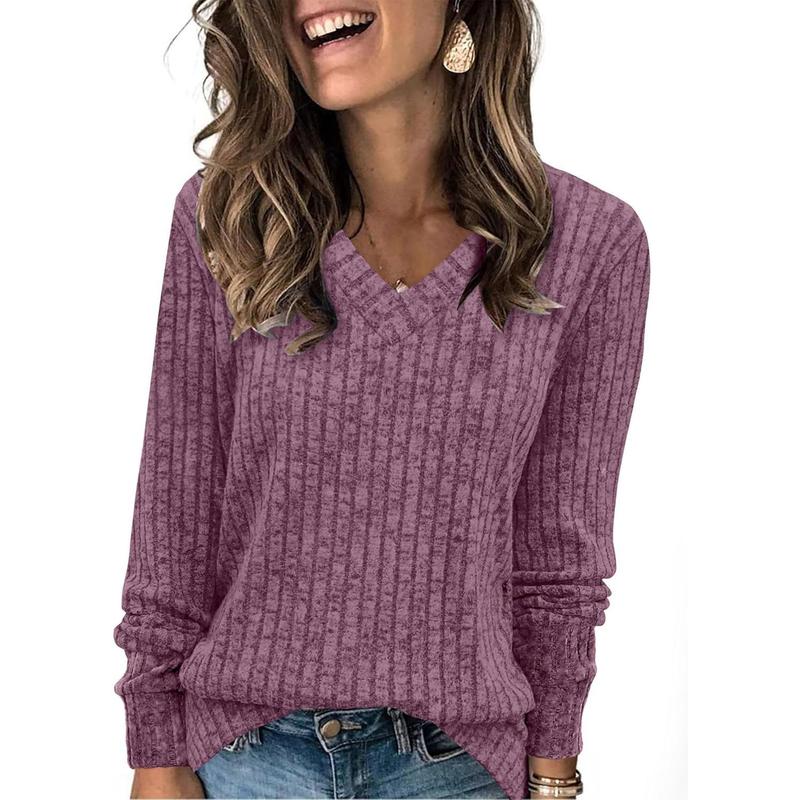 EVELYN™ | Women V Neck Oversized Lightweight Knit Sweater