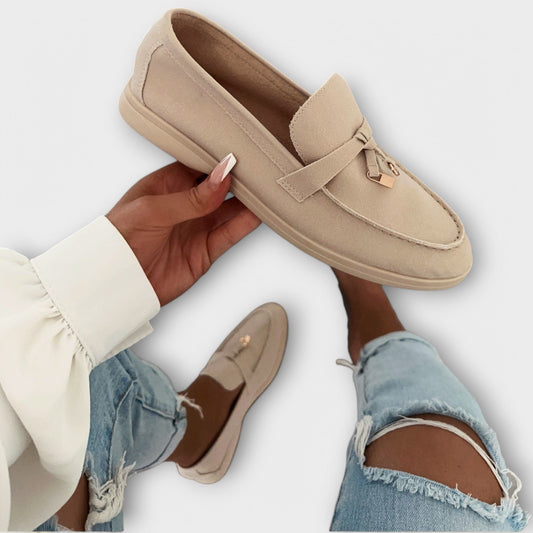 Livia | Minimal Chic Suede Moccasins