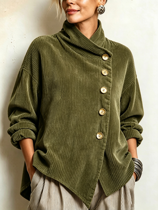 Leilani - Olive Green Corduroy Sweater